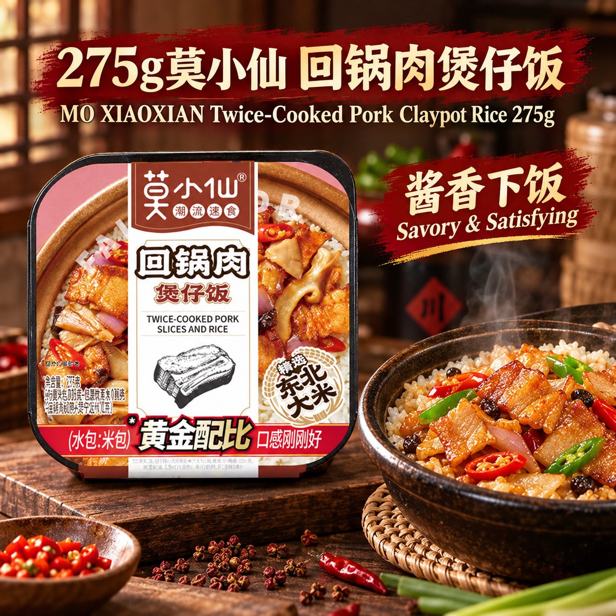 01_main 275g莫小仙【回锅肉】煲仔饭 - Image 1